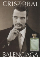 Publicité Papier - Advertising Paper - Cristobal De Balenciaga - Publicités Parfum (journaux)