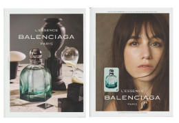 Publicité Papier Glacé + Patch - L'Essence De Balenciaga Recto Verso - Publicités Parfum (journaux)