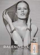 Publicité Papier - Advertising Paper - B De Balenciaga - Publicités Parfum (journaux)