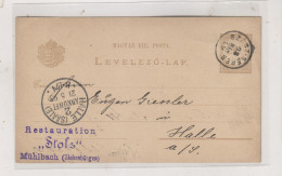 HUNGARY. 1893  SZASZ SEBES  Nice Postal Stationery - Postal Stationery