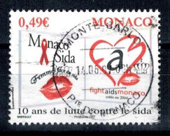 2007  10 ANS DE LUTTE CONTRE LE SIDA MONACO OBLITERE  #234# - Usati