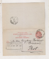 HUNGARY. 1889  SERBIA ZIMONY ZEMUN  Nice Postal Stationery - Postal Stationery