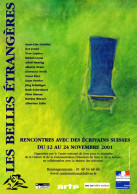 CPM - M - CENTRE NATIONAL DU LIVRE - LES BELLES ETRANGERES - RENCONTRES AVEC DES ECRIVAINS SUISSES - 2001 - Betogingen