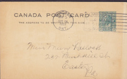 Canada Postal Stationery Ganzsache Entier 2c. GV. Slogan Flamme WINDSOR Ont. 1925 EASTON Pa. United States (2 Scans) - 1903-1954 Reyes