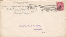 Canada GUNN LANGLOIS & COMPANY Cheese, Butter & Eggs Merchants Flamme MONTREAL 1902 Cover Brief Lettre ARICHAT - Covers & Documents
