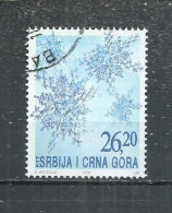 SERBIA AND MONTENEGRO 2003 - SNOWFLAKES  - USED OBLITERE GESTEMPELT USADO - Usati