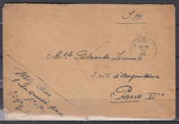 Brief Van Aubel Naar Paris (Frankrijk) Correspondance Privee Arrivee Belge - Briefe U. Dokumente