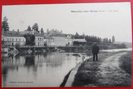 Cpa 10 MARCILLY SUR SEINE Anime  Les Quais - Marcilly