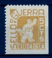 EMISIONES LOCALES GUERRA CIVIL , FES. 12 ** , CIUDADELA ( BALEARES ) , SELLO DE GUERRA - Spanish Civil War Labels