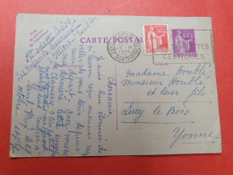 Entier Postal Paix + Complément Paix De Paris Pour Lucy Le Bois En 1939 - Ref  2986 - Standard Postcards & Stamped On Demand (before 1995)