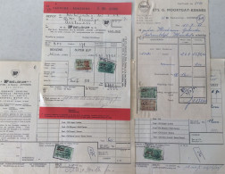 FISCAUX BELGIQUE 4 Factures Entre  1952 Et 1961 - Documenti