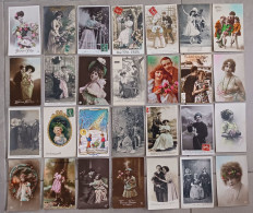 Lot De 240 Cartes Anciennes, Fantaisies Femmes, Couples, Enfants, Fleurs - 100 - 499 Karten