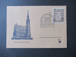 Österreich 1947 Sonder PK Stephandsdom Wien SSt Österr. Postwertzeichen Ausstellung Wiener Messe Mi.Nr.791 - Storia Postale