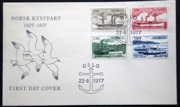 Norway 1977  Norwegian Coasting  MiNr.747-50   (lot 2158 ) Ships - FDC