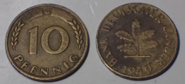 10 Pfennig – Allemagne – 1949 G – Cuivre – KM 103 - 10 Pfennig