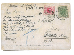 Zichtkaart Oostenrijk 5 Heller Naar 2 LOUVAIN 2  15 JUIL 1907 Met Taxe 10 Ct  (tx5) - Lettres & Documents