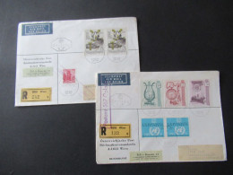 Österreich 1970 FDC Flugpost Air Mail Wien - Leverkusen Mit Zollaufkleber Und Violetter Stp. Ra1 Postamt 567 Opladen - Cartas & Documentos