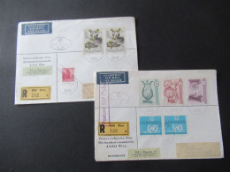 Österreich 1970 FDC Flugpost Air Mail Wien - Leverkusen Mit Zollaufkleber Und Violetter Stp. Ra1 Postamt 567 Opladen - Briefe U. Dokumente