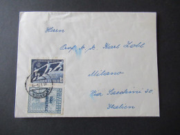 Österreich 1955 Mi.Nr.1017 Und Nr.1018 MiF Tagesstempel Innsbruck Nach Milano Italien - Lettres & Documents