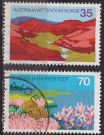 Sites Naturels - AUSTRALIE - Gorges De Wittenon - Récif De Coraux - N° 597-599 - 1976 - Used Stamps