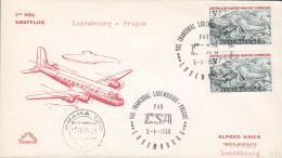 Luxembourg Vol INAUGURAL Erstflug First Flight LUXEMBOURG - PRAGUE 1969 Cover Brief Lettre PRAHA (Arr.) - Briefe U. Dokumente