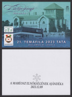2023 MABÉOSZ Thematic Philatelic Stamp Exhibition / Commemorative Block Sheet / TATA Castle Palace LAKE - GIFT Overprint - Foglietto Ricordo