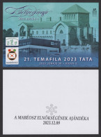 2023 MABÉOSZ Thematic Philatelic Stamp Exhibition / Commemorative Block Sheet / TATA Castle Palace LAKE - GIFT Overprint - Souvenirbögen