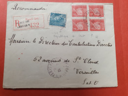 Enveloppe En Recommandé De Paris Pour Versailles En 1942 - Ref  3019 - 1921-1960: Periodo Moderno