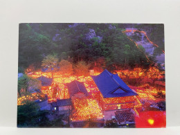 道詵寺 夜景 Night View Of Toson-sa Temple, South Korea Postcard - Korea, South