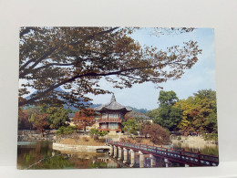景福宮香遠亭 Hyangwon Pavilion In Kyongbok Palace, South Korea Postcard - Corée Du Sud
