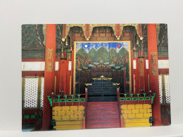 德壽宮 中和殿 玉座 The Throne In Doksugung Chunghwa Jon, South Korea Postcard - Korea (Süd)