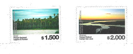 #75339 ARGENTINA 2023 NEW HIGHER DEFINITIVES NATIONAL PARCS RIVER FOREST 1500/.2000 Ps MNH - Unused Stamps