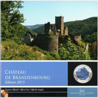 Commémorative 5 Euros Argent Niobium Luxembourg 2015 BE - Château Brandenbourg - Luxembourg