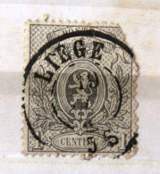 Belgium 1866 Used Stamp Bad Condition - Nice Cancel - 1866-1867 Petit Lion