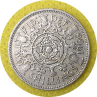 Monnaie Royaume-Uni - 1966 - 2 Shillings Elizabeth II 1re Effigie - J. 1 Florin / 2 Shillings