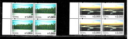 #75340 ARGENTINA 2023 NEW HIGHER DEFINITIVES NATIONAL PARCS RIVER FOREST1500/.2000 Ps BLx4 MNHMNH - Unused Stamps