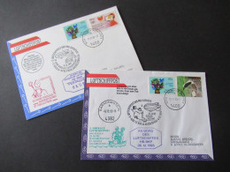 Österreich 1993 Und 92 Luftschiffpost / 1.Nikolaus-Luftschiffpost / Luftschiff HB-BKP Und Pestalozzi HB - BWA - Brieven En Documenten