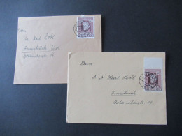 Österreich 1947 75. Todestag Von Franz Grillparzer 2 Belege Aus Dem Bedarf / 1x Oberrand - Storia Postale