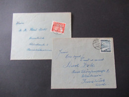 Österreich Ausgabe 1945 Freimarken Landschaften 2 Belege Aus Dem Bedarf Tagesstempel Wien - Innsbruck - Briefe U. Dokumente