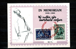 1947 PR136 (PA18 PA19) Carte Souvenir FDC Poste Aérienne Emile Vandervelde Cachets 1er Jour - ....-1951