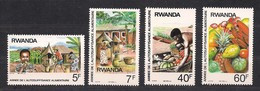 Rwanda Ruanda 1987 OCBn° 1297-1300 *** MNH Cote 4,50 Euro - Nuovi