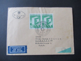 Österreich 1959 Nr.1059 Europa (2) FDC Flugpost Wien 101 Nach Hamburg Gesendet - Covers & Documents
