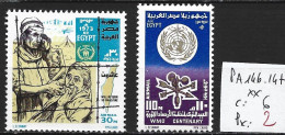 EGYPTE PA 146-47 ** Côte 6 € - Poste Aérienne