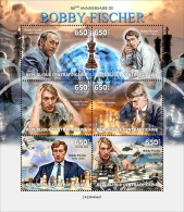 Central Africa  2023 80th Anniversary Of Bobby Fischer. (445a07) OFFICIAL ISSUE - Echecs