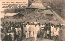 CPA Carte Postale Congo Ex Belge Ministre Des Colonies Dans Un Poste D'achat Tenu Par Un Capita "noir"VM75788ok - Congo Belge