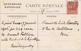 LOT DE 2 CPA...47...AGEN..LOT ET GARONNE..ASSEMBLEE NATIONALE..ELECTION DU PRESIDENT FALLIERES LE 17 JANVIER 1906..RARE - Partiti Politici & Elezioni