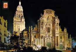 Murcie - Façade De La Cathédrale - Vue Nocturne - Murcia