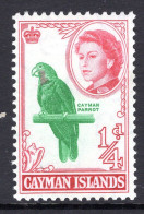 Cayman Islands 1962-64 Pictorials - ¼d Cuban Amazon HM (SG 165) - Cayman Islands