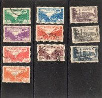 Liban: Année 1947-49,  Lot De 10valeurs PA N°19/28 Oblitérés - Lebanon