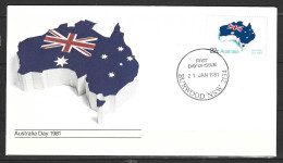 AUSTRALIE. N°726 De 1981 Sur Enveloppe 1er Jour. Drapeau Australien. - Sobres